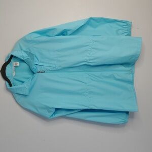 Izod XFG Windbreaker Size M Golf Lightweight Turquoise Blue Performance Active